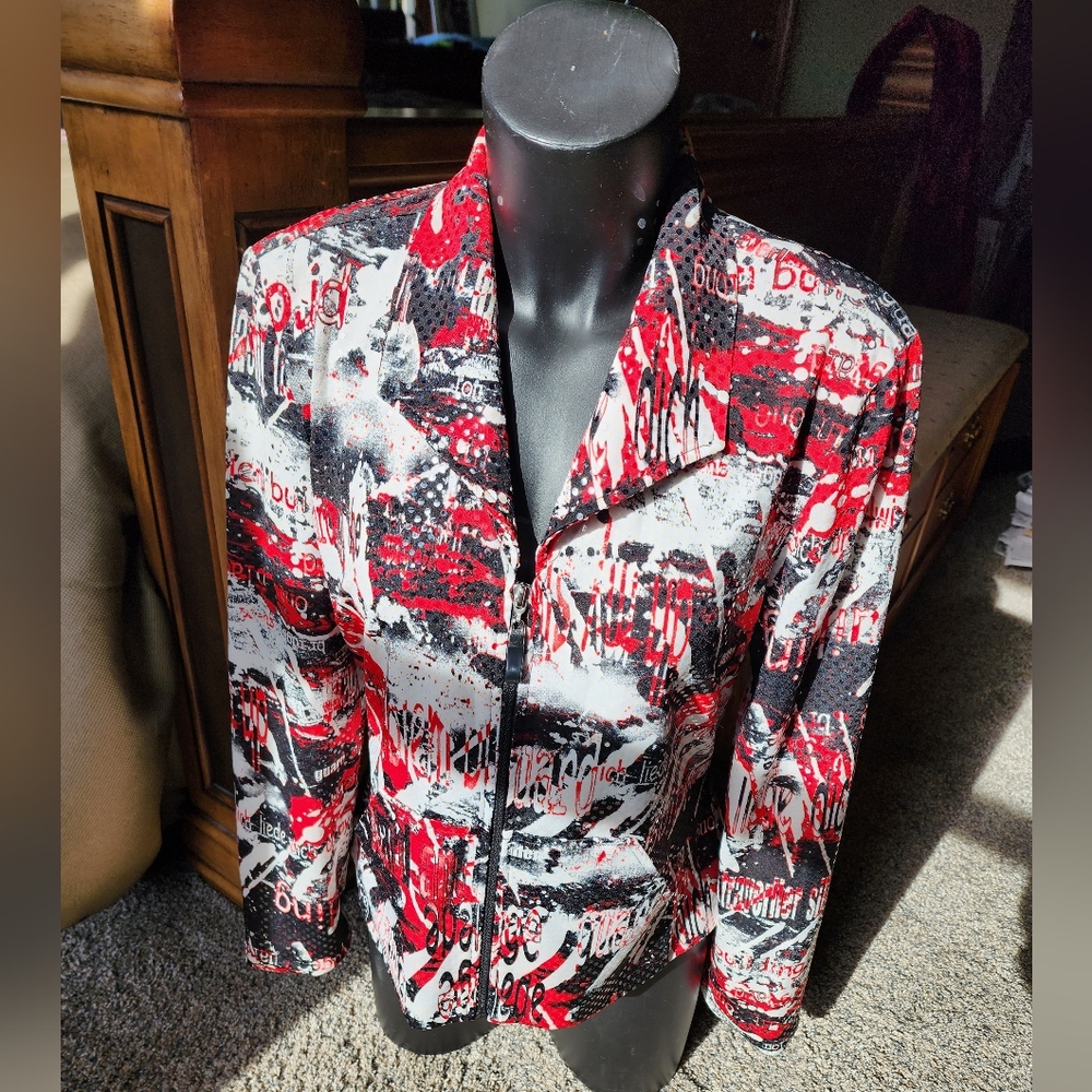 Nueva Jacket, medium, zip up, sequence blazer jacket